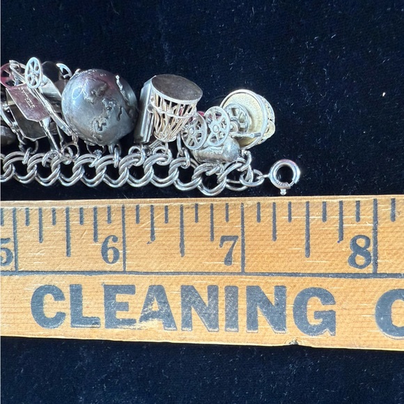 Vintage Moveable LOADED Sterling 925 Silver Articulated Charm Bracelet 89.3 G - Picture 16 of 16
